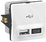 FUGA KOMBI USB UDTAG A+C 2,4A 1M HV